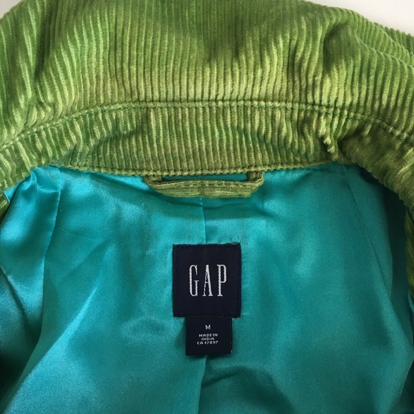 Ladies GAP Green Corduroy Peacoat - Picture 4 of 7